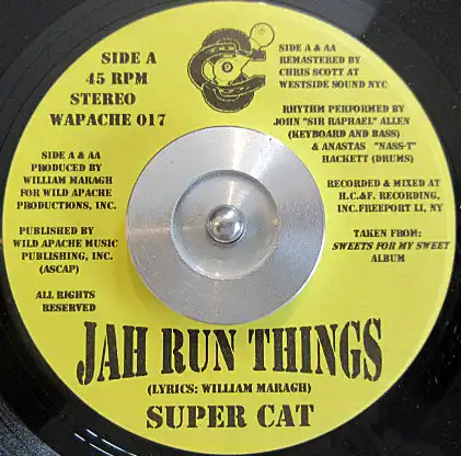 SUPER CAT / JAH RUN THINGS  THEM NO CAREΥʥ쥳ɥ㥱å ()