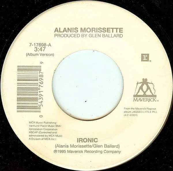 ALANIS MORISSETTE / IRONICのアナログレコードジャケット (準備中)