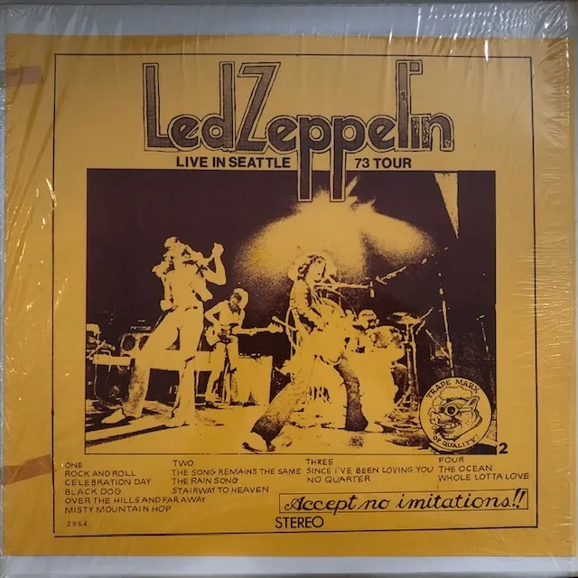 LED ZEPPELIN / LIVE IN SEATTLE 73 TOURのアナログレコードジャケット (準備中)