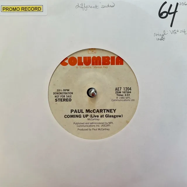 PAUL MCCARTNEY / COMING UP (LIVE AT GLASGOW)Υʥ쥳ɥ㥱å ()