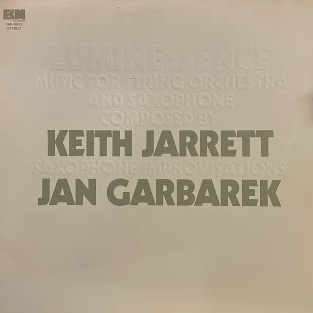 KEITH JARRETT  JAN GARBAREK / LUMINESSENCEΥʥ쥳ɥ㥱å ()