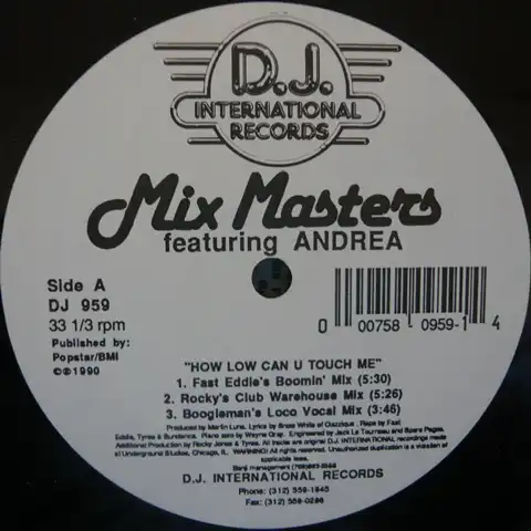 MIX MASTERS FEATURING ANDREA / HOW LOW CAN U TOUCH MEΥʥ쥳ɥ㥱å ()