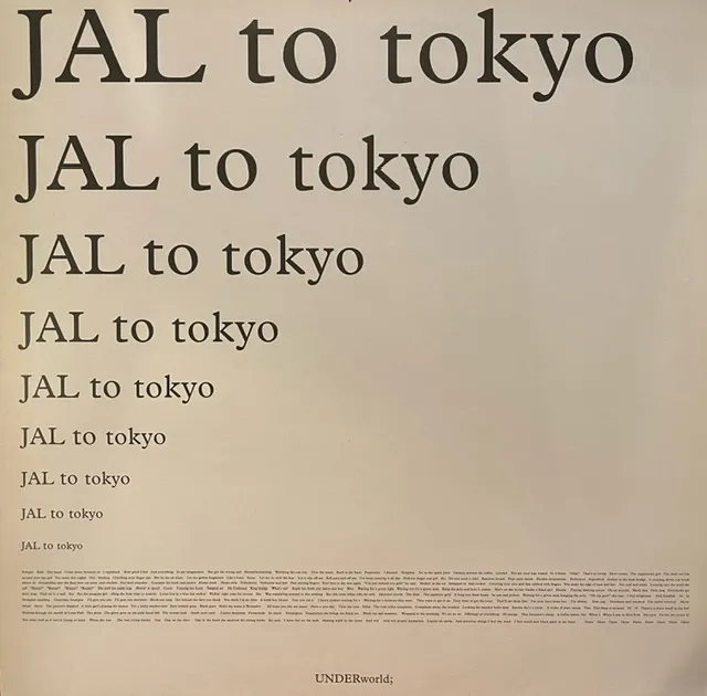 UNDERWORLD / JAL TO TOKYO