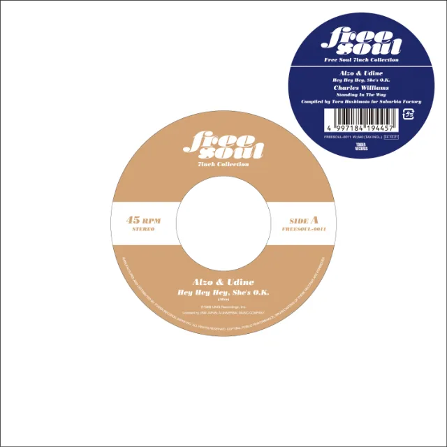 ALZO & UDINE ／ CHARLES WILLIAMS / HEY HEY HEY, SHE'S O.K. ／ STANDING IN THE WAY