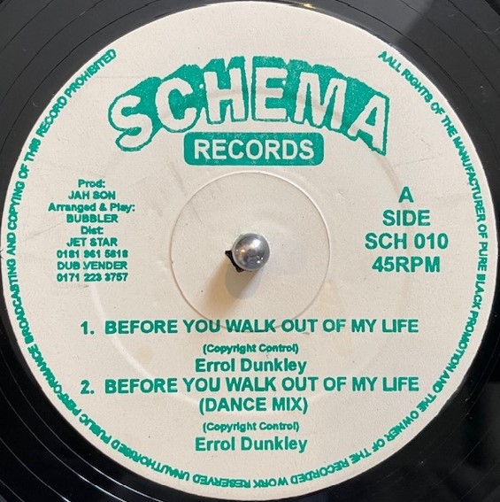 ERROL DUNKLEY / BEFORE YOU WALK OUT OF MY LIFE