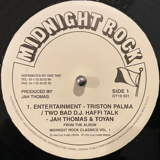 TRISTON PALMA ／ JAH THOMAS & TOYAN / ENTERTAINMENT ／ TWO BAD D.J. HAFFI TALK