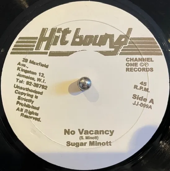 SUGAR MINOTT ／ PAD ANTHONY / NO VACANCY ／ BLACKMAN'S WORLD
