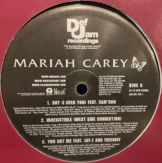 MARIAH CAREY / BOY (I NEED YOU) ／ IRRESISTIBLE / Y
