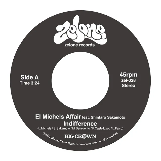 EL MICHELS AFFAIR FEAT. 坂本慎太郎 / INDIFFERENCEのアナログレコードジャケット (準備中)