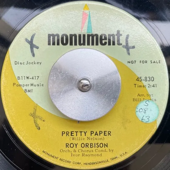 ROY ORBISON / PRETTY PAPER ／ BEAUTIFUL DREAMER (US PROMO)