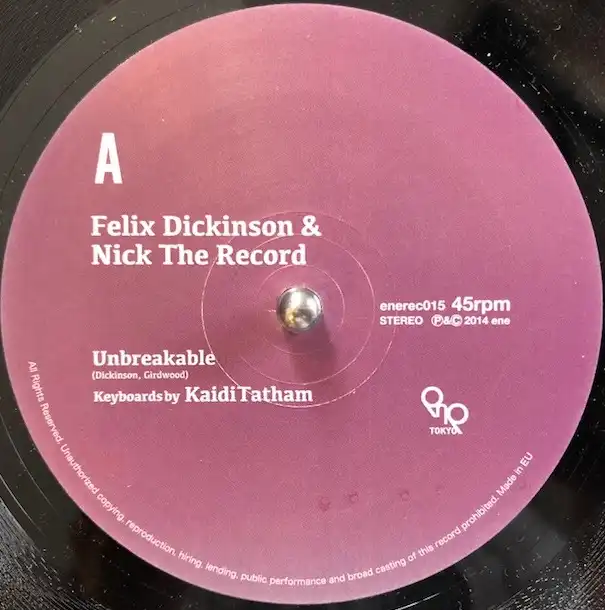 FELIX DICKINSON & NICK THE RECORD / UNBREAKABLEΥʥ쥳ɥ㥱å ()