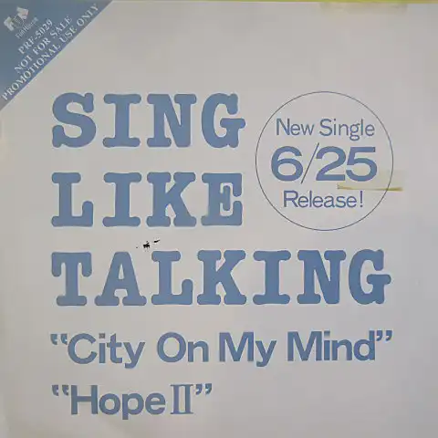 SING LIKE TALKING / CITY ON MY MIND ／ HOPE II