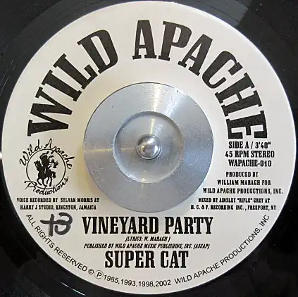 SUPER CAT / VINEYARD PARTY