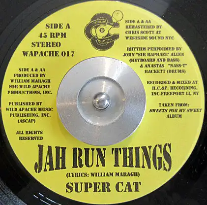 SUPER CAT / JAH RUN THINGS ／ THEM NO CARE