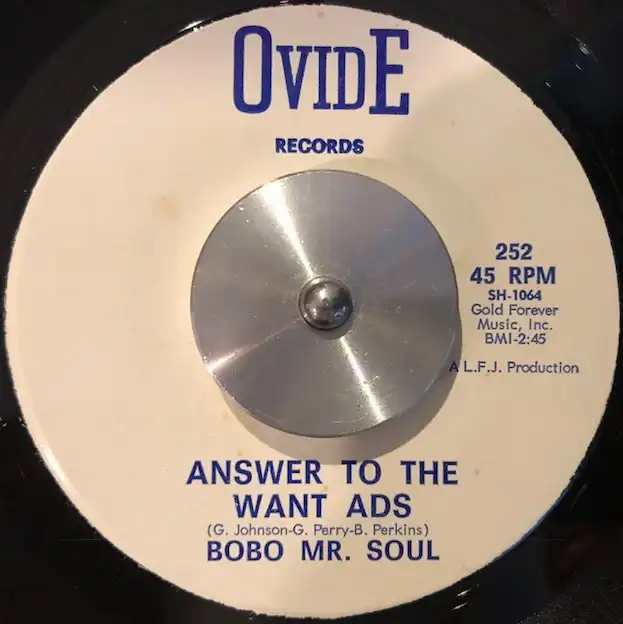 BOBO MR. SOUL / ANSWER TO THE WANT ADS