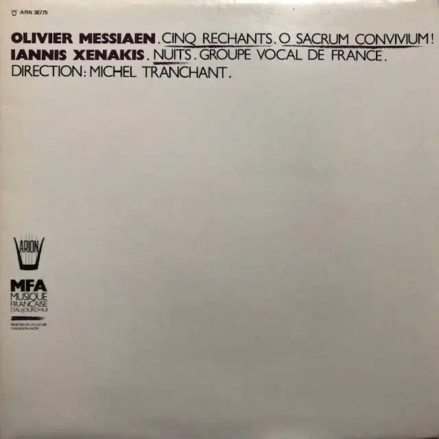 OLIVIER MESSIAEN / CINQ RECHANTS