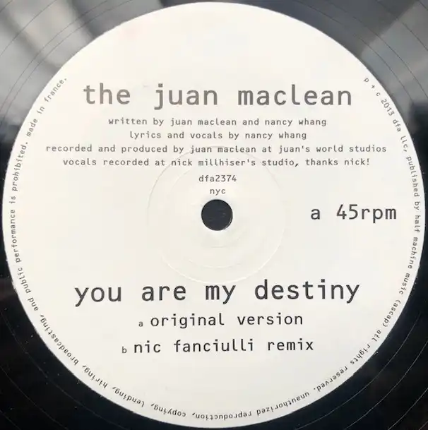 JUAN MACLEAN / YOU ARE MY DESTINY