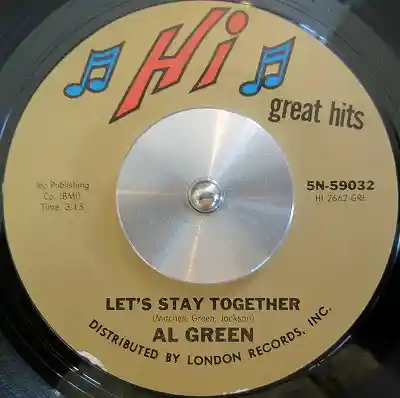 AL GREEN / LET’S STAY TOGETHER ／ I CAN’T GET NEXT TO YOU