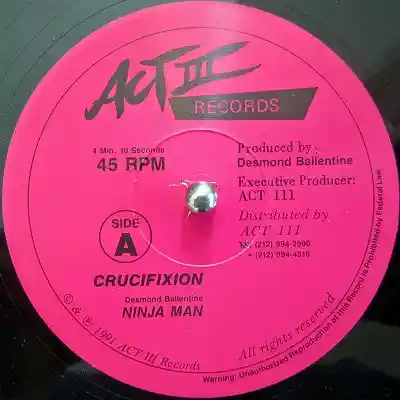 NINJA MAN / CRUCIFIXION ／ BIBLE KEY