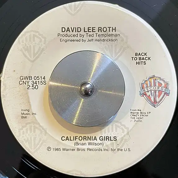 DAVID LEE ROTH / CALIFORNIA GIRLS  JUST A GIGOLO