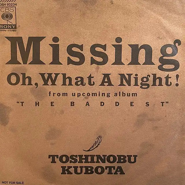 TOSHINOBU KUBOTAʵ / MISSING