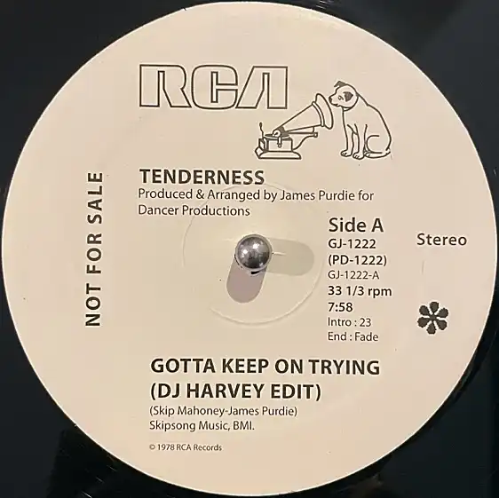 TENDERNESS / GOTTA KEEP ON TRYING (DJ HARVEY EDIT)