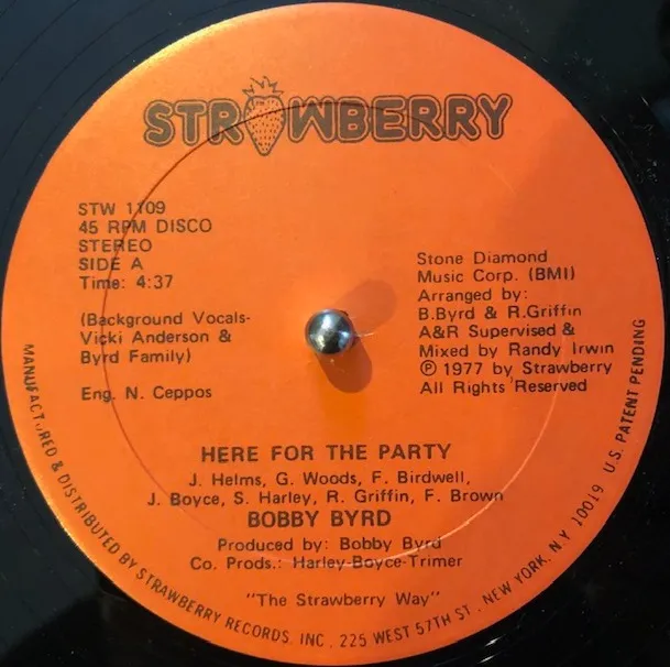 BOBBY BYRD / HERE FOR THE PARTY