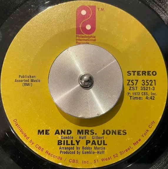 BILLY PAUL / ME AND MRS. JONES ／ YOUR SONG