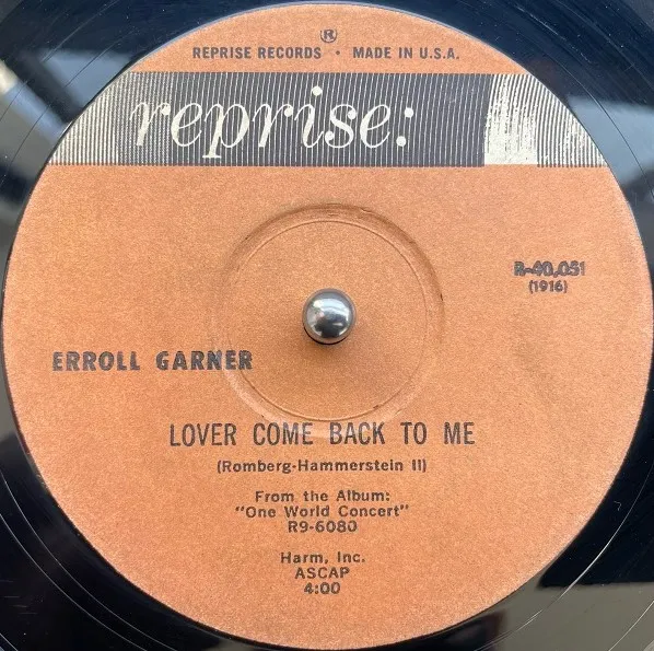 ERROLL GARNER / LOVER COME BACK TO ME  MISTY