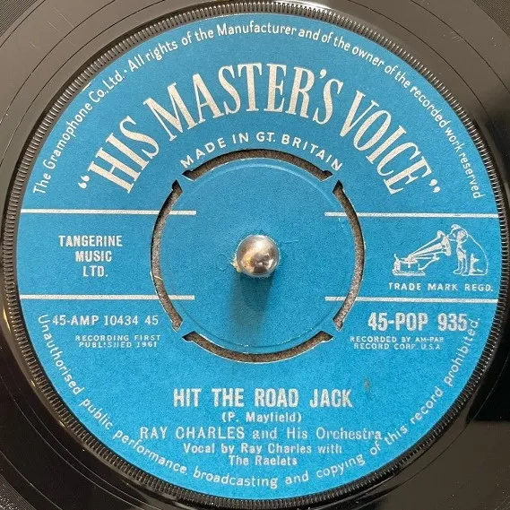 RAY CHARLES AND HIS ORCHESTRA / HIT THE ROAD JACK  DANGER ZONE 