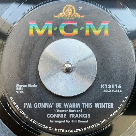 CONNIE FRANCIS / I'M GONNA' BE WARM THIS WINTER  AL DI LA