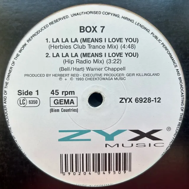 BOX 7 / LA LA LA (MEANS I LOVE YOU)