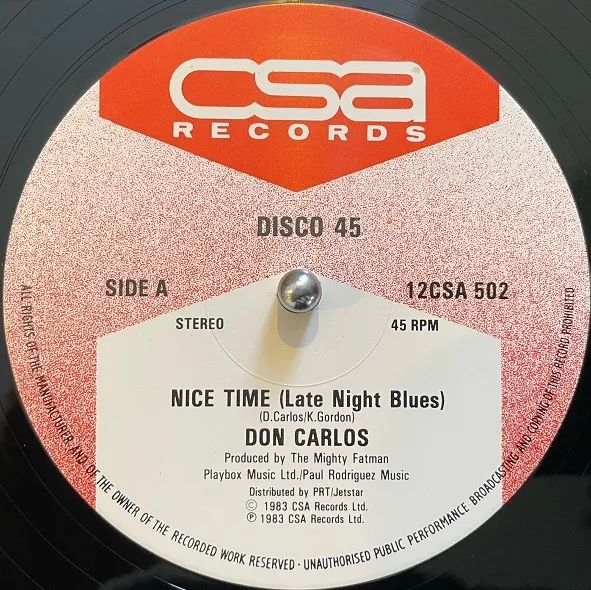 DON CARLOS / NICE TIME (LATE NIGHT BLUES)