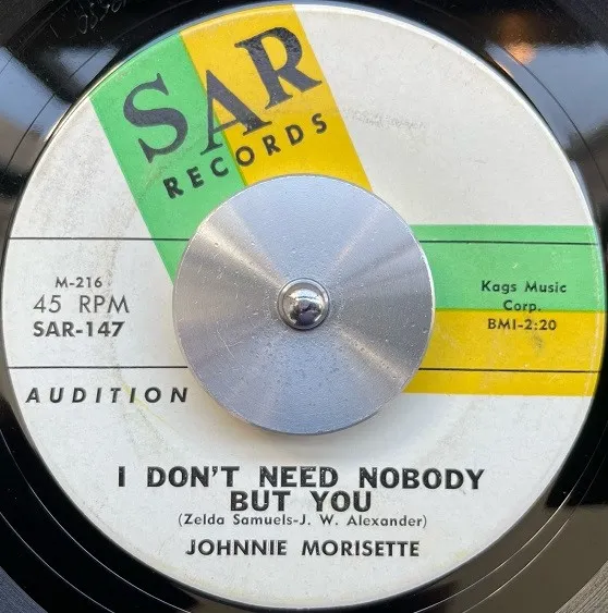 JOHNNIE MORISETTE / I DON'T NEED NOBODY BUT YOU  BLACK NIGHT