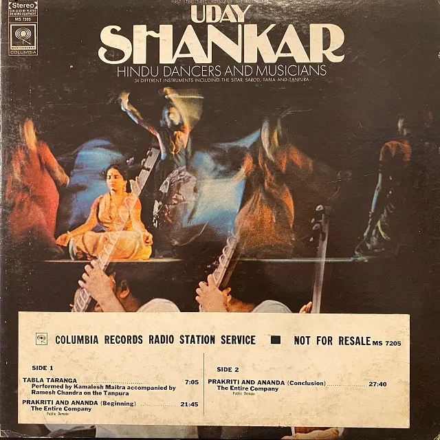 UDAY SHANKAR / HINDU DANCERS AND MUSICIAN