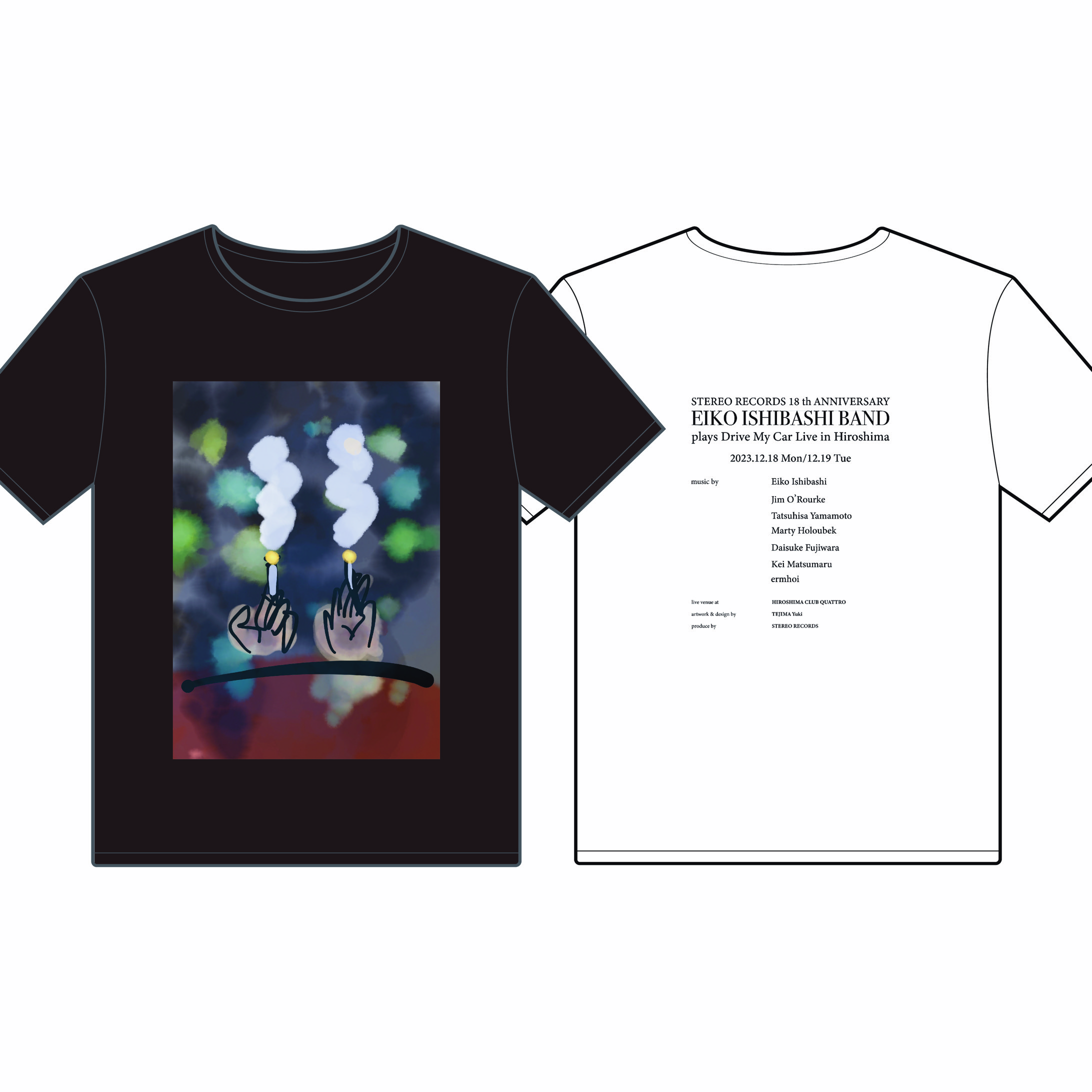 STEREO RECORDS 18th Anniversary T-SHIRTS (WHITE M SIZE)