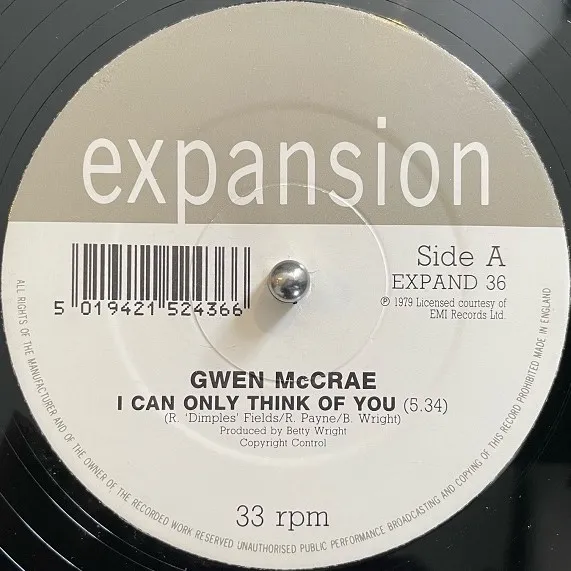 GWEN MCCRAE / I CAN ONLY THINK OF YOU  ALL THIS LOVE THAT I'M GIVIN'  90% OF ME IS YOU