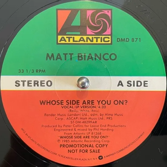 MATT BIANCO / WHOSE SIDE ARE YOU ON? ／ MATT'S MOOD II (PROMO)