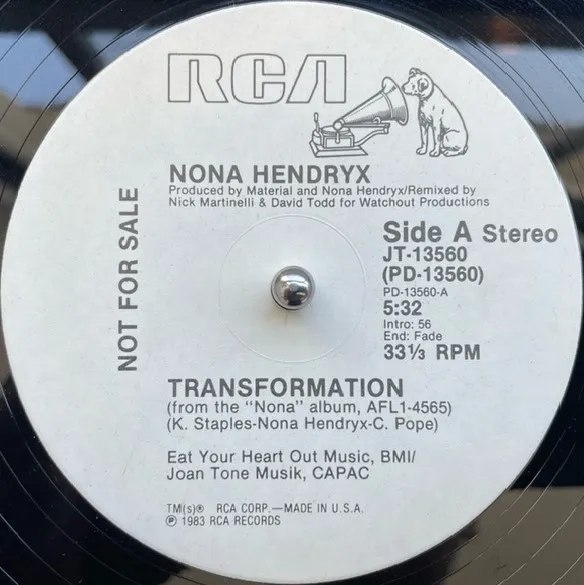 NONA HENDRYX / TRANSFORMATION (PROMO WHITE LABEL)