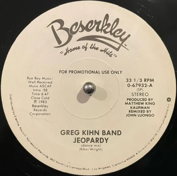 GREG KIHN BAND / JEOPARDY (PROMO)