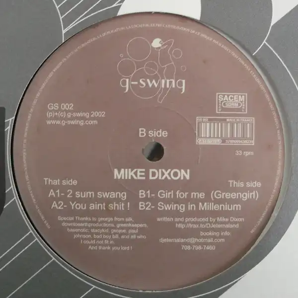 MIKE DIXON / 2 SUM SWANG