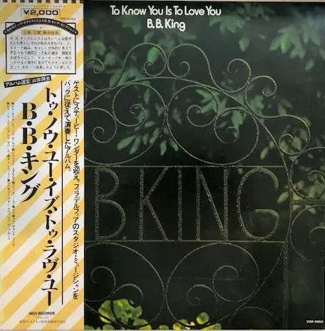 B.B. KING / TO KNOW YOU IS TO LOVE YOU