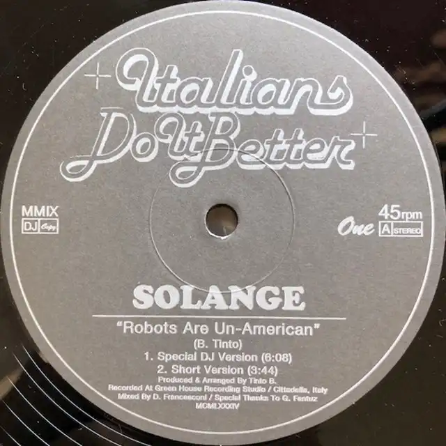 SOLANGE / ROBOTS ARE UN-AMERICANΥʥ쥳ɥ㥱å ()