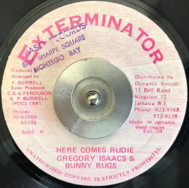 GREGORY ISAACS & BUNNY RUGS / HERE COMES RUDIE