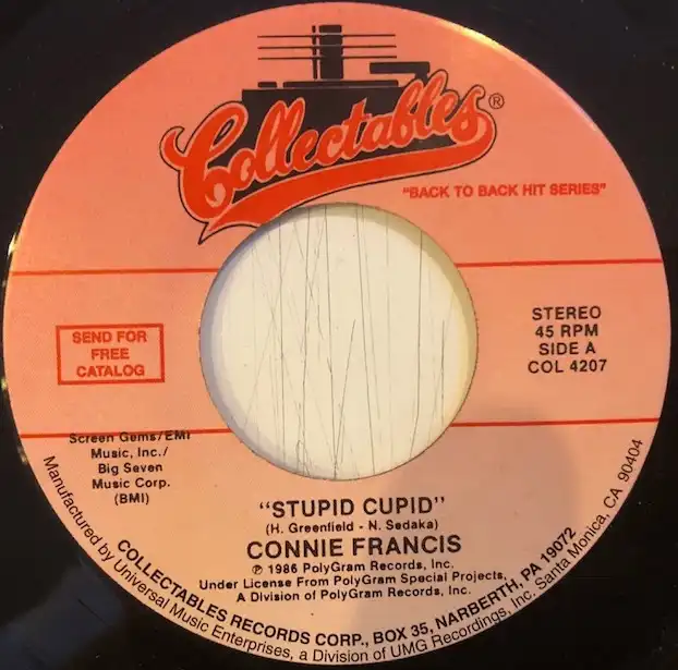 CONNIE FRANCIS / STUPID CUPID