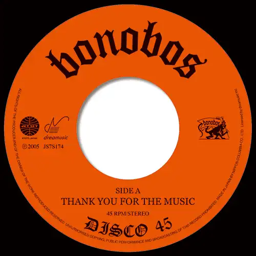 bonobos / THANK YOU FOR THE MUSIC