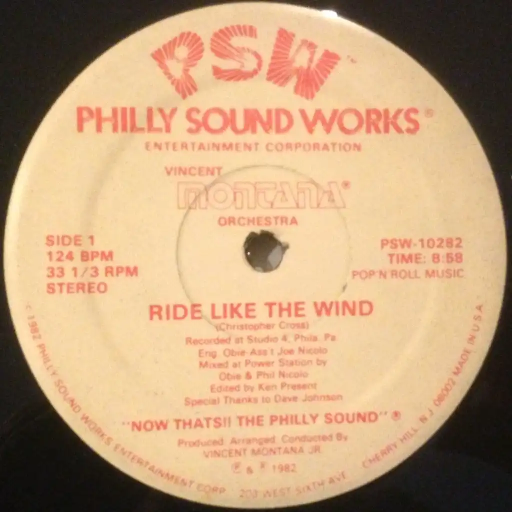VINCENT MONTANA ORCHESTRA / RIDE LIKE THE WIND