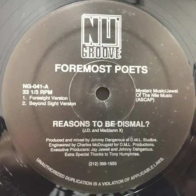 FOREMOST POETS / REASONS TO BE DISMAL?