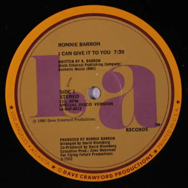 RONNIE BARRON / I CAN GIVE IT TO YOUΥʥ쥳ɥ㥱å ()