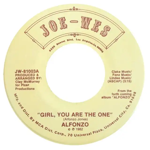 ALFONZO ‎/ GIRL, YOU ARE THE ONE